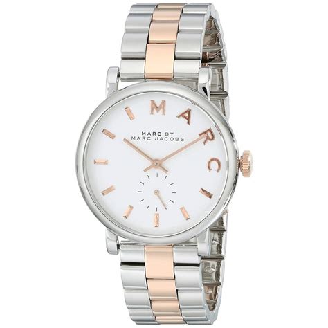 Marc by Marc Jacobs Baker White Dial Steel Ladies .